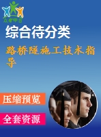 路橋隧施工技術(shù)指導