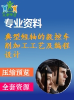 典型短軸的數(shù)控車削加工工藝及編程設(shè)計